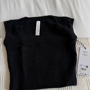 ALO Yoga Black Scoop Neck Women's Sweater